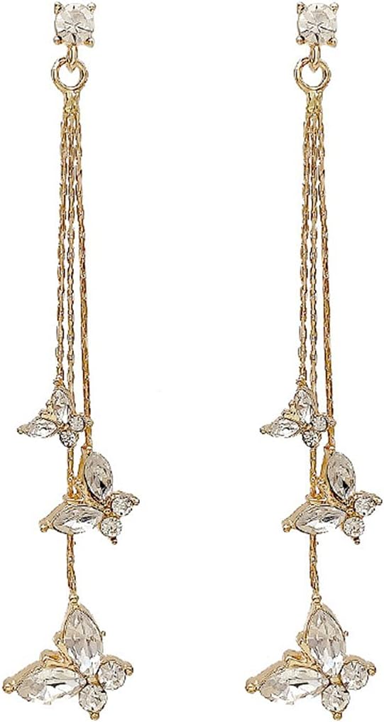 Palora's Diamond Butterfly Tassel Stud