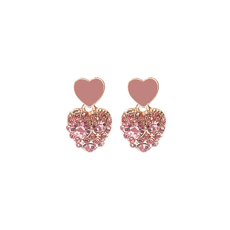 💗 Palora Twin Heart Drop Studs