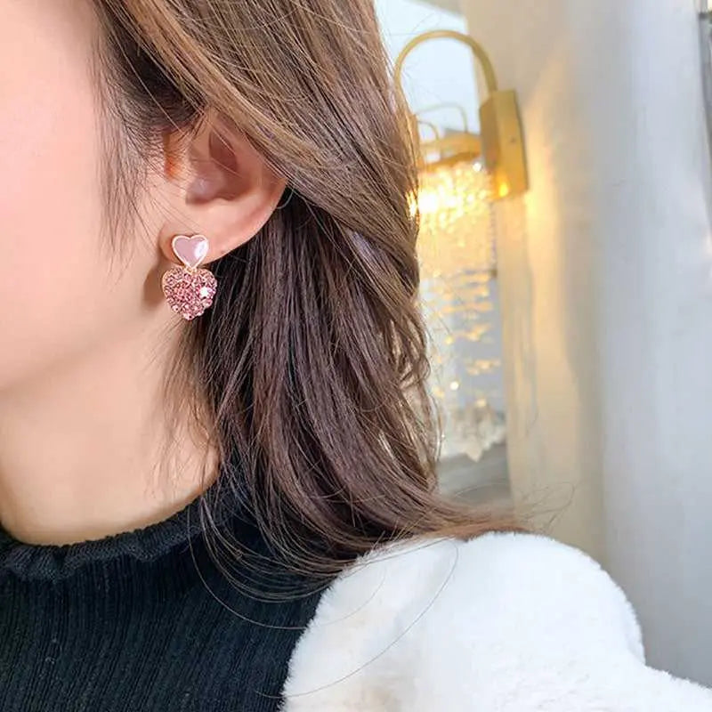 💗 Palora Twin Heart Drop Studs