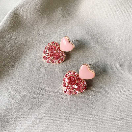 💗 Palora Twin Heart Drop Studs