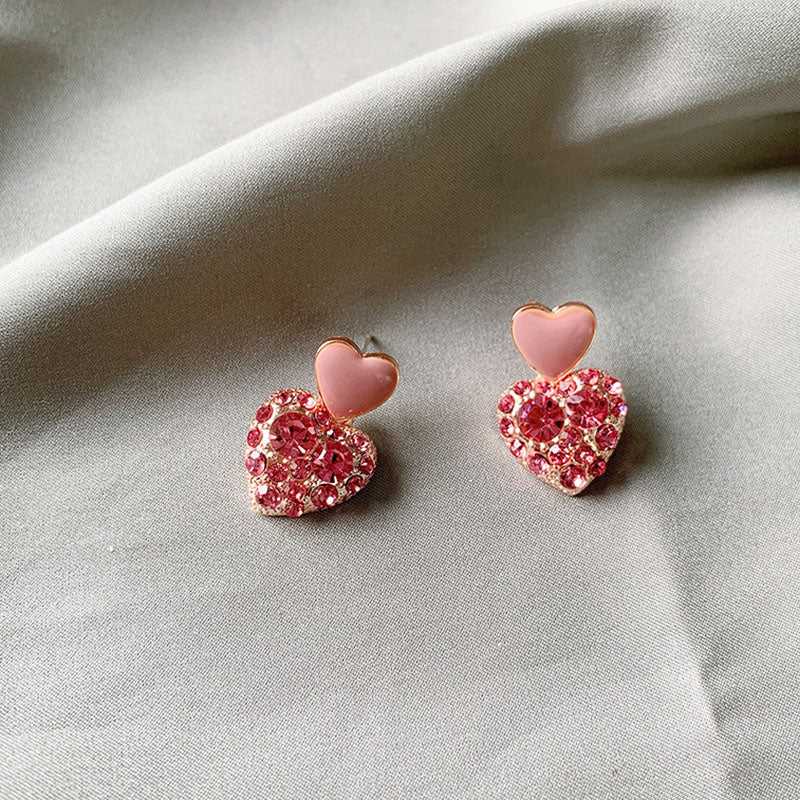 💗 Palora Twin Heart Drop Studs