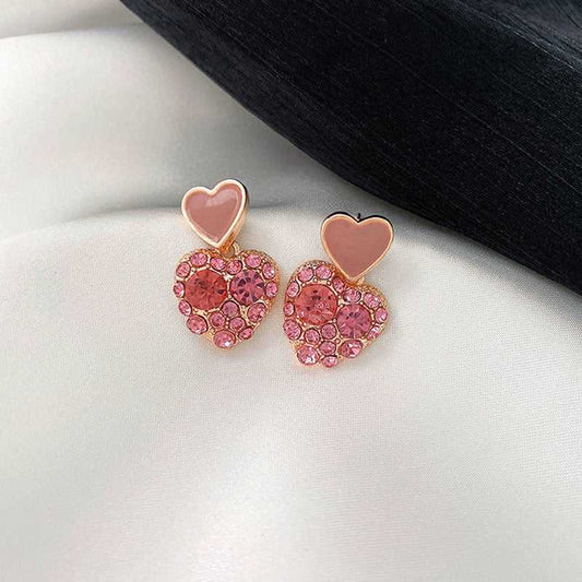 💗 Palora Twin Heart Drop Studs