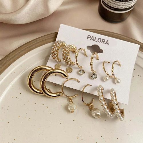 Luxe Pearl Hoops & Studs – Set of 9